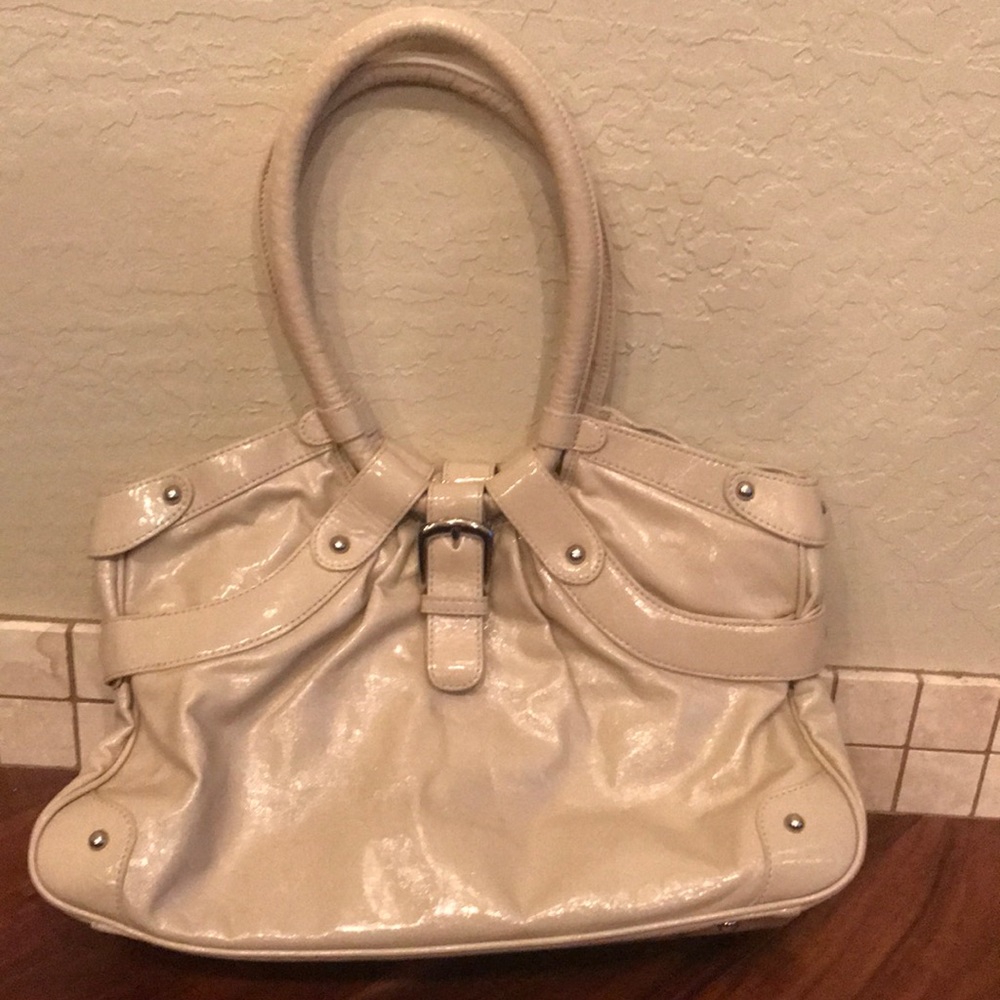 Taupe Patent Leather Nine West Purse